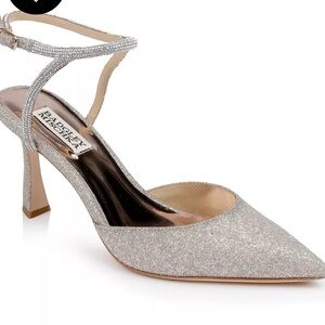 Badgley Mischka Glittering Silver Heels